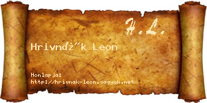 Hrivnák Leon névjegykártya